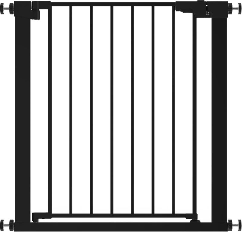 Photo 1 of 30" Tall Baby Gate for Stairs and Doorways, Fits 29–32" Wide Openings, Auto-Close, Pressure Mounted, Easy Walk-Through Child Safety Gate, Black
