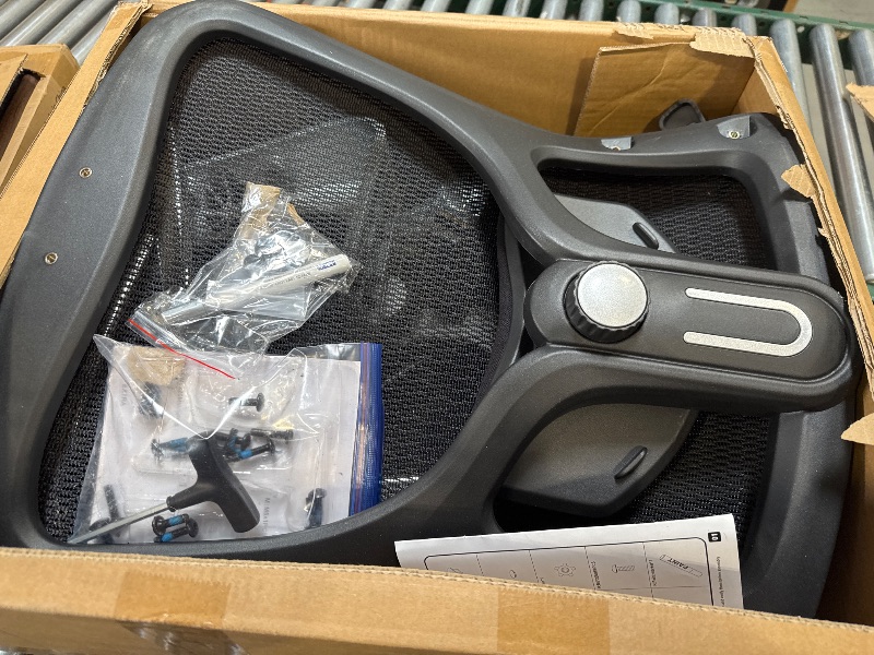 Photo 1 of Ergonomic Office Chair?Mesh Seat Cushion with 3D Armrests and 3D Headrest, Adjustable Lumbar Support with Rocking Function, SGS Class 4 Gas Clylinder?Black
