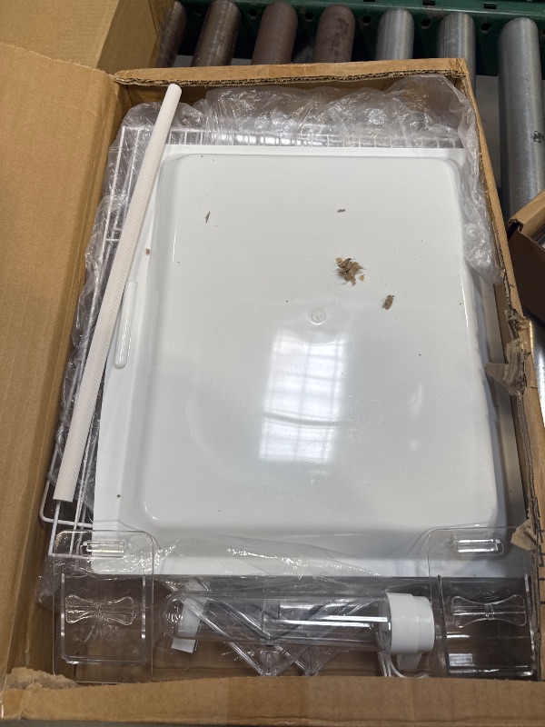 Photo 1 of 20.5 inch Pet Small Bird Cage, Parrot Cage, Portable Bird Carrier, Temporary Bird Cage in Car, for Home, Outing, Pet Clinic, Temporary Placement, for Small Medium Birds, Clear

