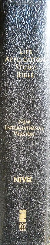 Photo 1 of NIV Life Application Study Bible, Black Bonded Leather 