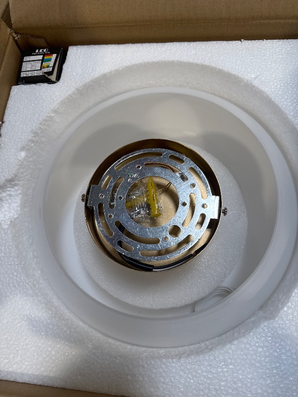 Photo 1 of Nordic Vintage Ceiling Light Fixture Denmark Mid Century Modern Nostalgia Semi Flush Mount Ceiling Light with Orange White Glass Shade for Restaurant Cafe Loft Bedroom Hallway 10.6inch
