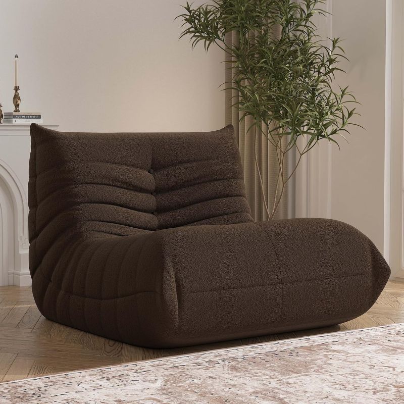 Photo 1 of Bean Bag Chair, Memory Foam Bean Bag Sofa Large Bean Bag Chair for Adults, Bean Bag Chairs for Teens with High Density Comfortable Foam, Memory Foam Lazy Sofa for Living Room, Bedroom (Coffee)
