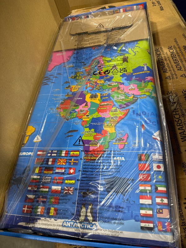 Photo 1 of BEST LEARNING i-Poster My World Interactive Map - Educational Talking Toy for Kids of Ages 5 to 12 Years Old