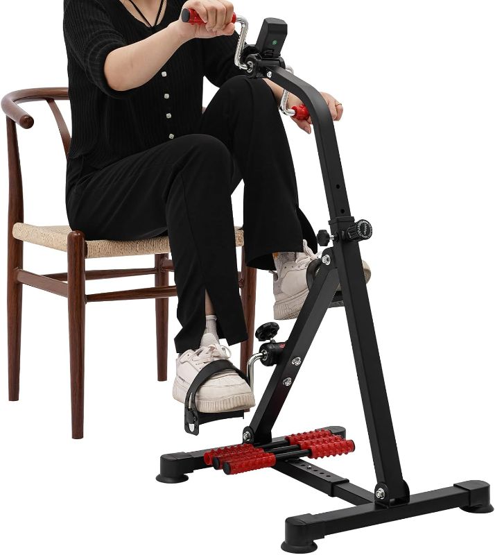 Photo 1 of Pedal Exerciser Bike, Fitness Bike with LCD Screen, Adjustable HeightKnee Pedal Trainer for Seniors, Elder,
