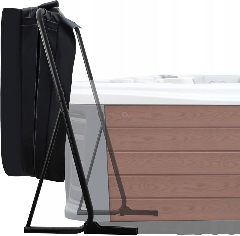 Photo 1 of Hot Tub Cover Lift,Upgraded Thicker Version of Spa Cover Lift,Adjustable Bathtub Cover Lift Arm (Height Range 51-67in,Maximum Width 96in),Fit for Small Spa Hot Tubs
