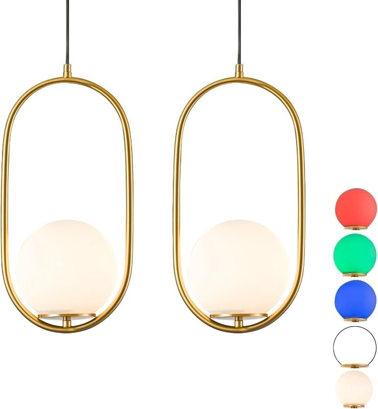 Photo 1 of Ceiling Light Battery Operated Chandelier Lights Set of 2?Rechargeable Indoor Pendant Light?Hanging Light Fixture with Remote Control Dimmable for Dining Room Kitchen Bedroom Living Room
