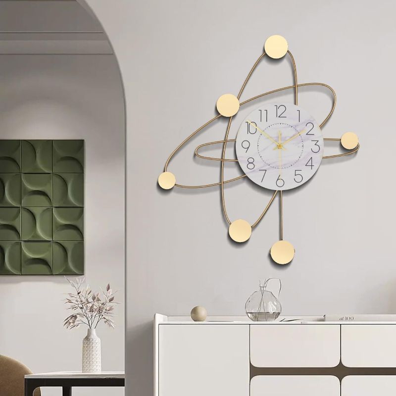 Photo 1 of Unique Accountant Style Large Digital Wall Clock, Battery Powered Silent Decoration, Suitable for Living Room, Kitchen, Bathroom and Bedroom Used in The Kitchen, Living Room, or Office(B)
