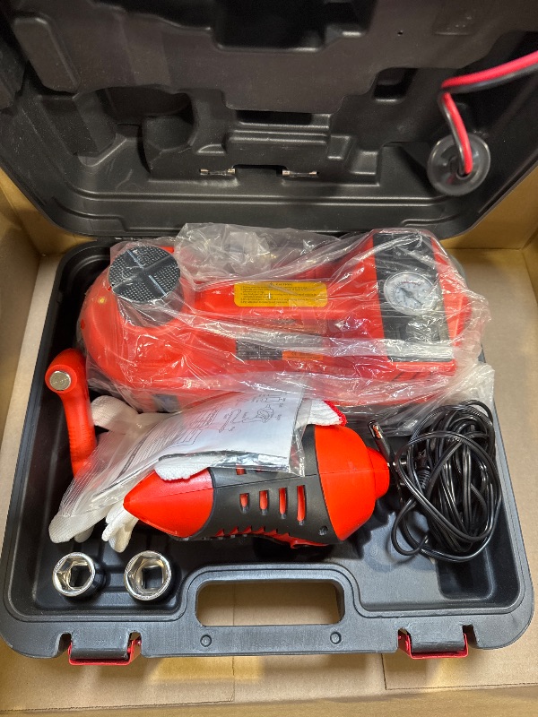 Photo 1 of STANDTALL Electric Car Jack Kit 5 Ton 12V Electric Jack for Car with Impact Wrench and Tire Inflator Pump for SUV Sedan Truck Change Tires Garage Repair
