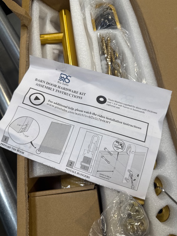 Photo 1 of Rio Salto Gold Barn Door Hardware Kit