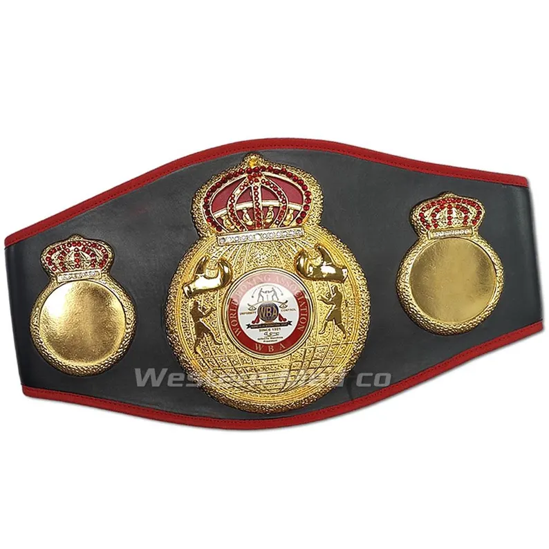 Photo 1 of WBA Boxing Championship Belt Replica - Black Strap | Collectible Boxing Belt | Boxing Enthusiast Gift