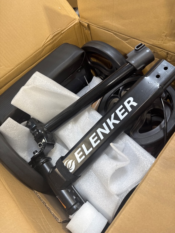 Photo 1 of ELENKER Steerable Knee Walker Deluxe Medical Scooter for Foot Injuries Compact Crutches Alternative (Bright Black)

