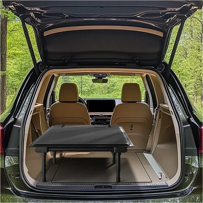 Photo 1 of Letsenjoy Folding Car Bed with Adjustable Leg and Flexible Length, Camping Bed for Universal SUV Truck MVP Traveling,Non Inflatable Air Mattress 600D Oxford (Short Legs)