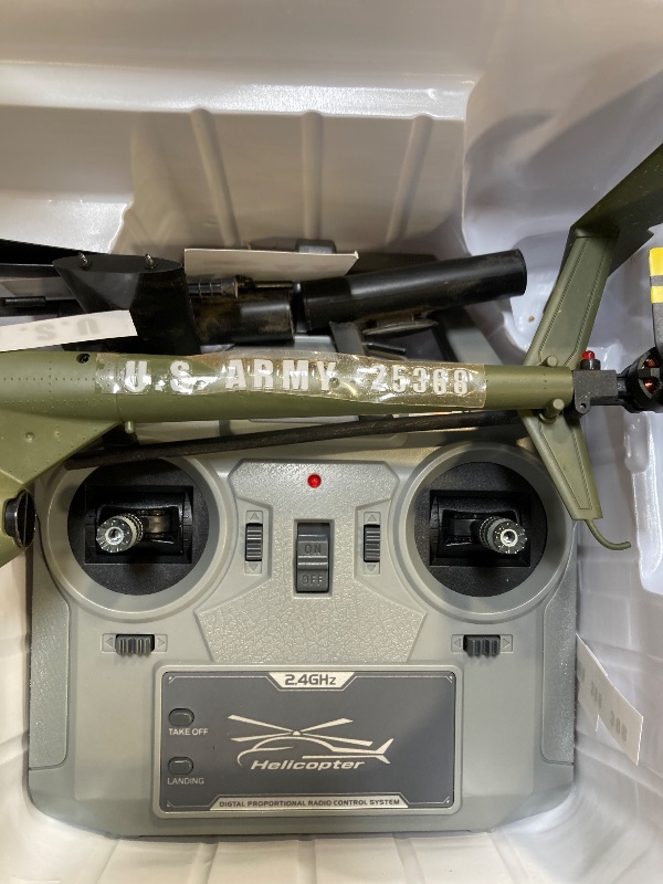 Photo 1 of FOR PARTS ONLY // Ssccgym 335MM MD500 C189 Remote Control Helicopter Add Optical Flow Positioning RC Aircraft 2Batteries RC Heli Single Rotor No Ailerons Maintain Altitude Hover Green RTF