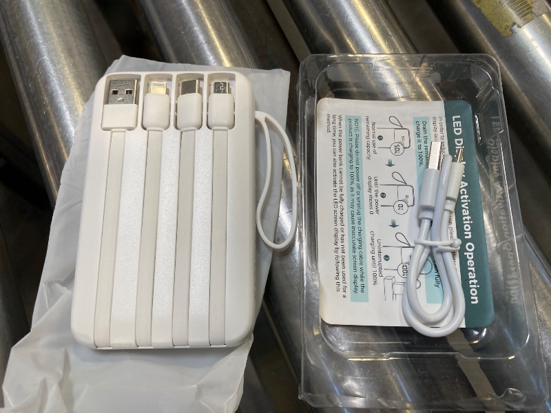 Photo 1 of Power Bank, 15000mAh Portable Charger with Built in Cable, 22.5W Fast Charging, 6 Outputs, Slim Travel Essential Battery Pack with LED Display, Compatible with iPhone 16/15/14/13, Samsung, iPad, etc