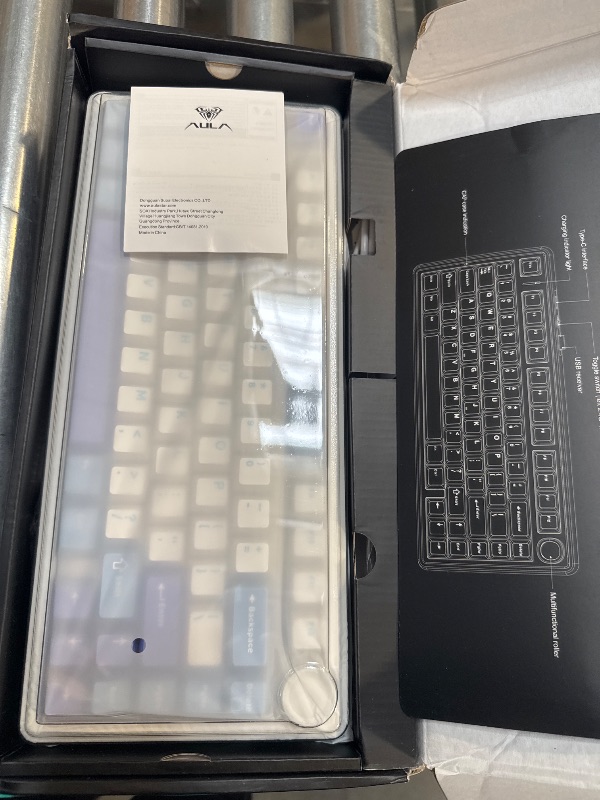 Photo 1 of AULA F75 75% Wireless Mechanical Keyboard, Hot Swappable Creamy Keyboard, Pre-lubed Star Vector Switches RGB Backlit Gaming Keyboards, 2.4GHz/Type-C/BT5.0(White&Blue&Purple)