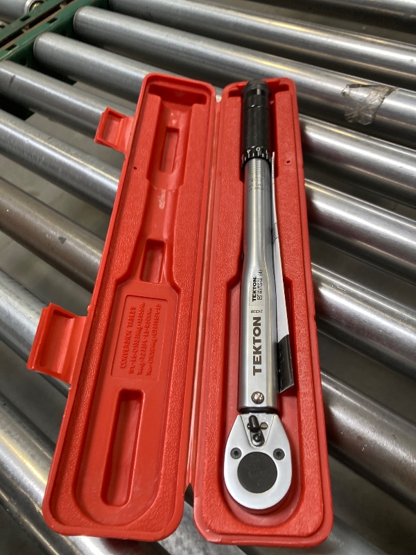 Photo 1 of TEKTON 3/8 Inch Drive Micrometer Torque Wrench (10-80 ft.-lb.) | 24330