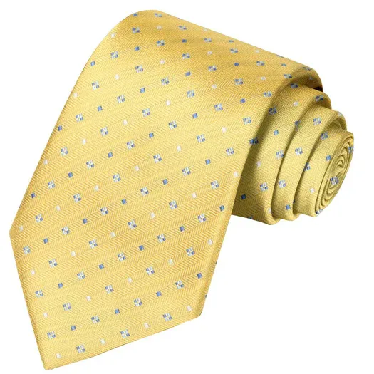 Photo 1 of True-Baby Blue on Tuscan Sun Yellow Floral Tie