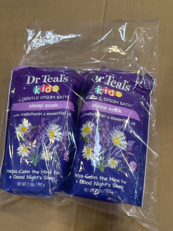 Photo 1 of Pack of 2 Dr Teal's Kids Gentle Epsom Bath Sleep Soak with Melatonin & Essential Oils