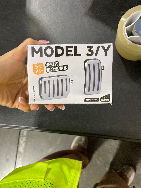 Photo 1 of Arcoche Performance ABS Pedal Pad Accessories Brake for Tesla Model y Juniper Accessories Model 3 Highland Accessories 2017-2026 Non-Slip Protector Accessories Foot Pedal Pad Replacement ?Silver?