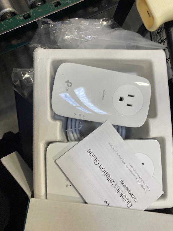 Photo 1 of TP-Link Powerline WiFi Extender TL-WPA8631P KIT- Includes AV1300 Powerline Network Adapter and AC1200 Dual Band Extender, 2x2 MIMO, 3 Gigabit Ports, Passthrough, Plug & Play, Free Expert Support