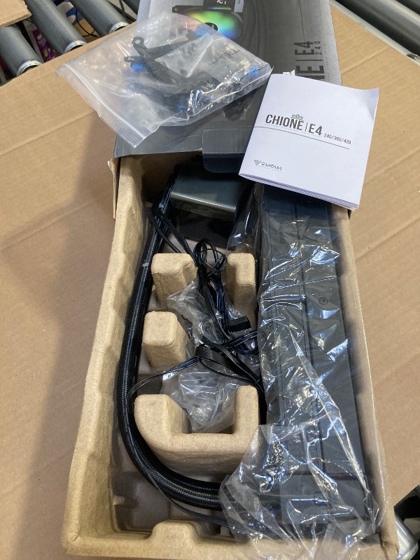 Photo 1 of GAMDIAS CHIONE E4 240mm AIO CPU Water Cooler, Real-time Digital Display Patented PWM Pump, Hidden Cable Design, ARGB PWM Fan w/MB Sync, Intel LGA 1700/1200, AMD AM5/AM4, Black