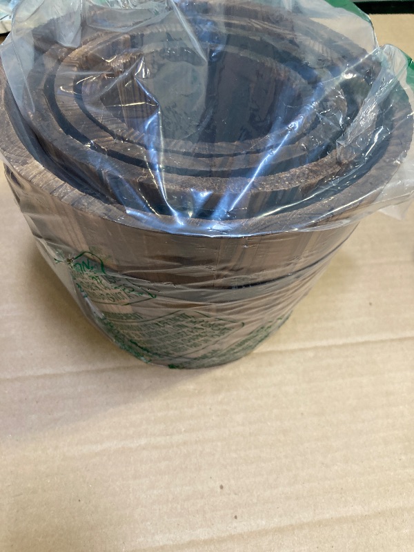 Photo 1 of Adnee 4 Pack Wooden Whiskey Barrel Planters - 4 Sizes Wooden Bucket Barrel Garden Planters Set - Rustic Flower Planters Pots Container for Indoor Outdoor Garden Home Plants(4.7",6.1",7.1",9")