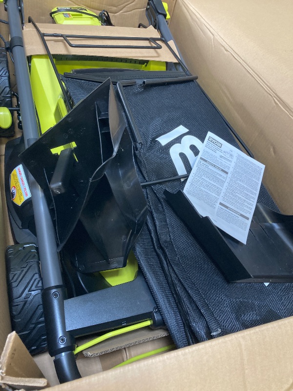 Photo 1 of RYOBI ONE 40V HP Brushless 20 in. Cordless Battery Walk Behind Push Mower with 6.0 Ah Battery and Charger, Gray, RY401170VNM