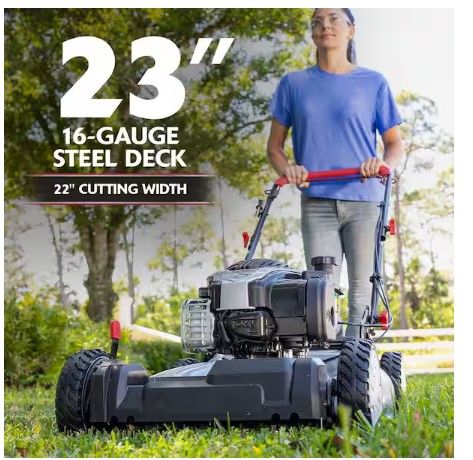 Photo 1 of 22 in. 140 cc Briggs & Stratton Walk Behind Gas Self-Propelled Lawn Mower with Front Wheel Drive and Bagger