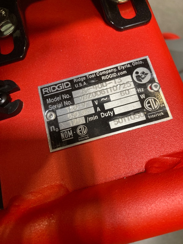 Photo 1 of K-400 Drain Cleaning Snake Auger 120-Volt Drum Machine with C-32IW 3/8 in. x 75 ft. Cable + 4-Piece Tool Set & Gl
