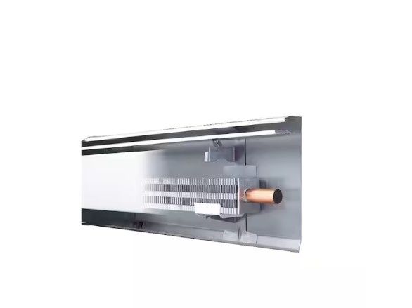 Photo 1 of Fine/Line 30 5 ft. Hot Water Baseboard with Fully Assembled Element and Enclosure in Nu White