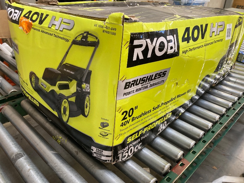 Photo 1 of 40V HP Brushless 20 in. Cordless Electric Battery Walk Behind Self-Propelled Lawn Mower with 6.0 Ah Battery and Charger