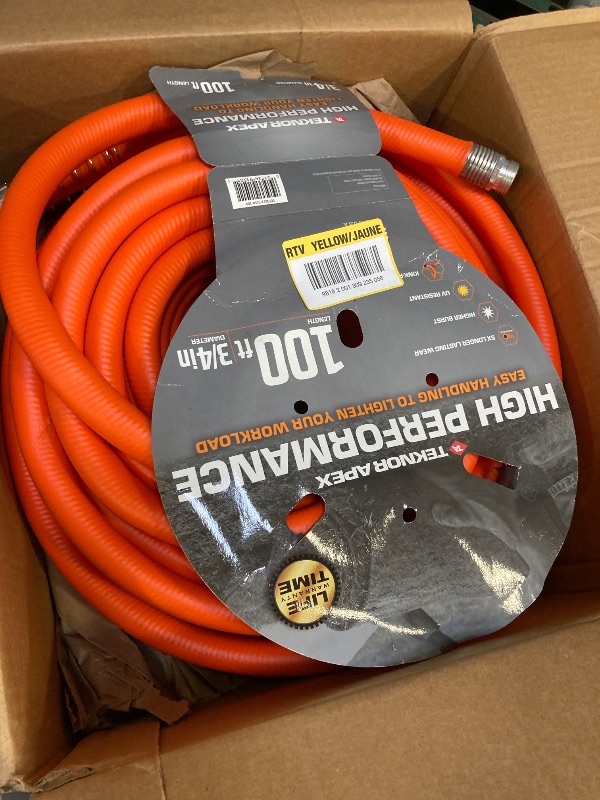 Photo 1 of High-Performance 3/4 in x 100 ft. Kink Resistant, Durable Contractor Grade Garden Hose