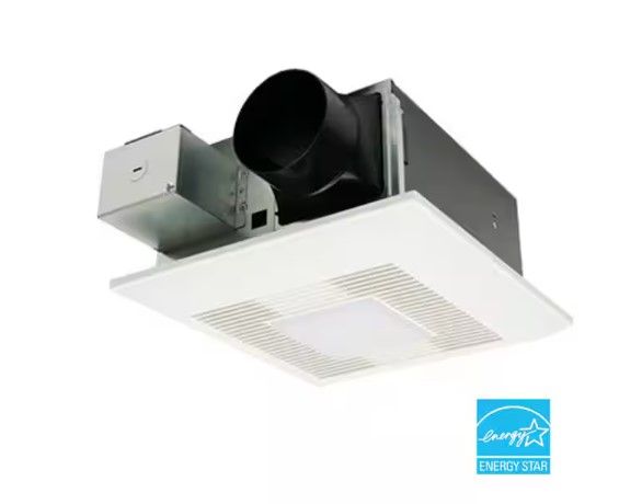 Photo 1 of PANASONIC WhisperFit DC/LED, Pick-A-Flow 50,80,110 CFM ENERGY STAR Quiet Ceiling Bathroom Exhaust Fan, Flex-Z Fast Install Bracket