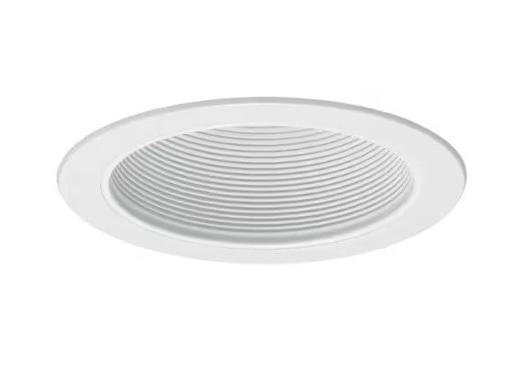 Photo 1 of Contractor Select 6 in. White Recessed Conical Baffle Trim