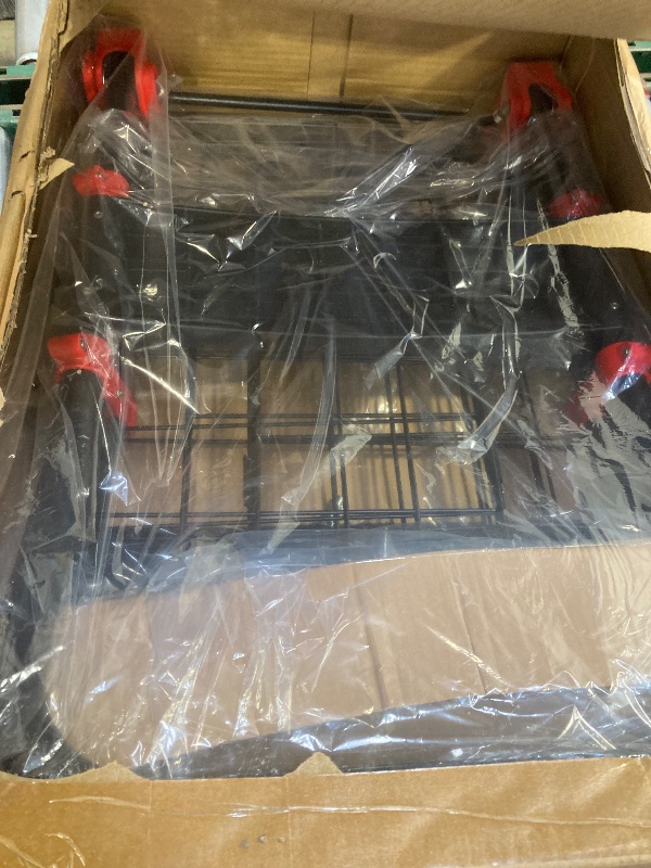 Photo 1 of 330 lbs. Weight Capacity Foldable Platform Push Hand Truck Cart Dolly Cart, Basket Cage Cart