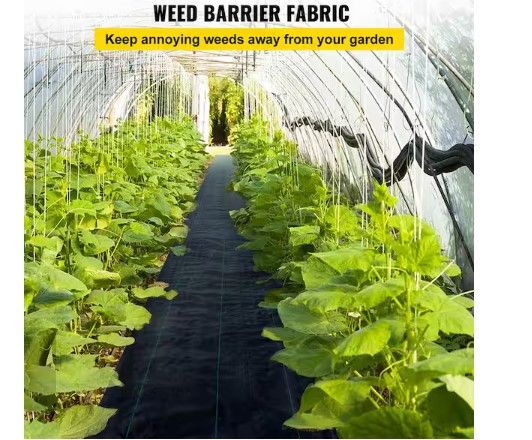 Photo 1 of 6 ft. x 300 ft. Premium Weed Barrier Fabric Heavy-Duty, Weed Barrier Landscape Fabric