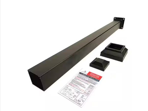 Photo 1 of 3 in. x 3 in. x 36 in. Bronze Powder Coated Aluminum Deck Post Kit