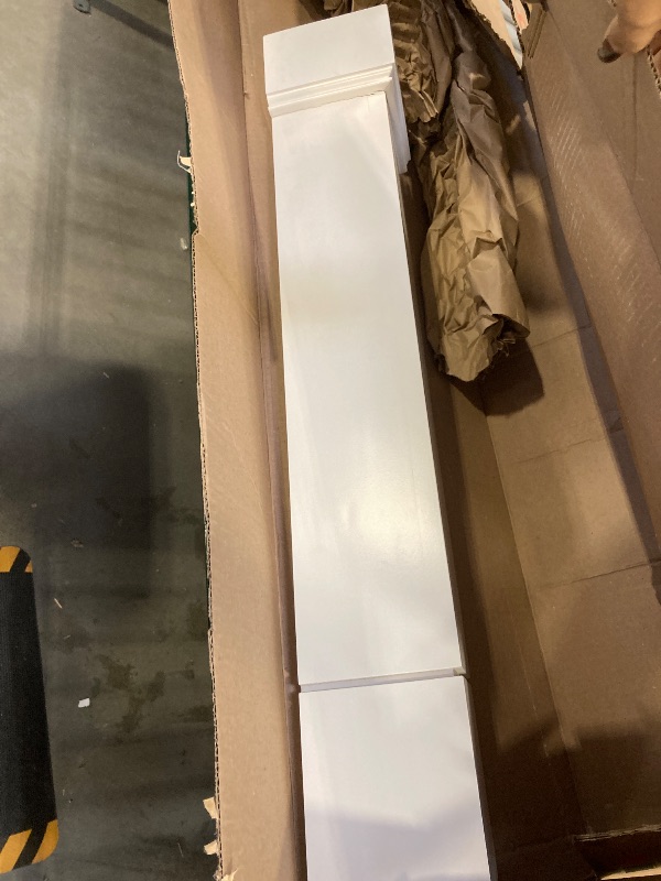 Photo 1 of Avondale/Leyton 5.75 in. W x 5.75 in. D x 34.5 in. H Corner Post End Panel in Alpine White