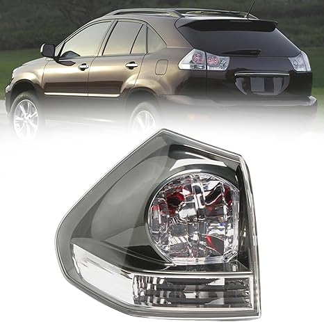 Photo 1 of For 2004-2006 Lexus RX330/2007-2009 Lexus RX350 Tail Light Assembly - Halogen Rear Tail Lamp, Left Driver Side, Grey Housing, Clear Lens, OEM 81560-48060