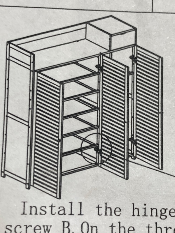 Photo 1 of Shoes Storage Cabinet with Shutter Doors