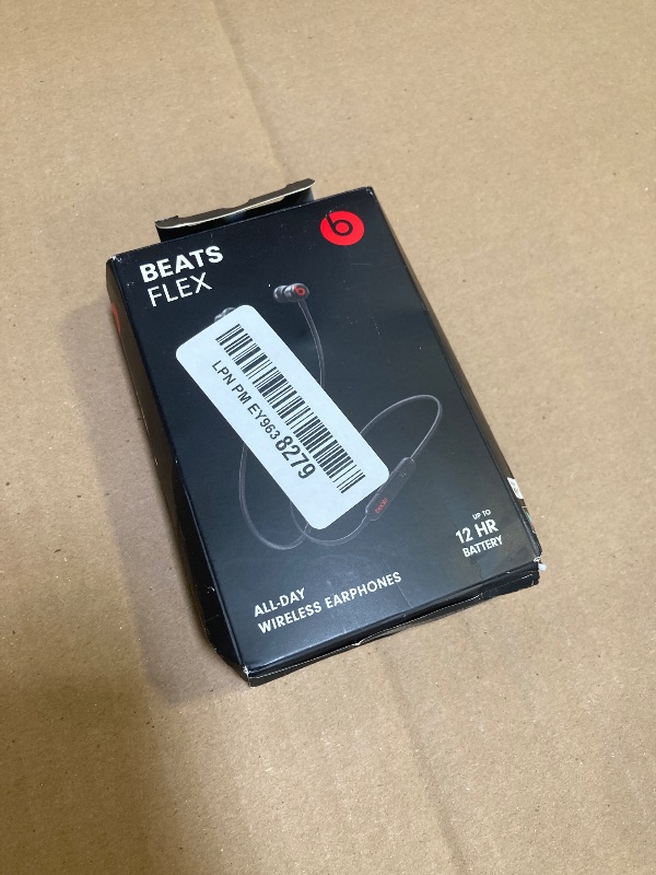 Photo 1 of Beats Flex Wireless Earbuds - Apple W1 Headphone Chip, Magnetic Earphones, Class 1 Bluetooth, 12 Hours of Listening Time, Built-in Microphone - Black