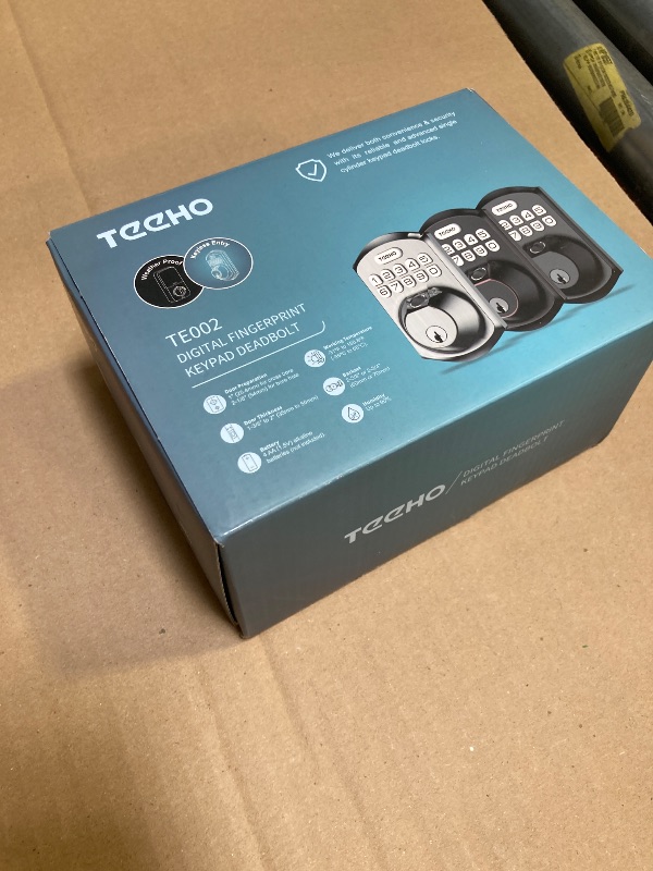 Photo 1 of TEEHO TE002 Fingerprint Door Lock - Keyless Entry Door Lock - Electronic Keypad Deadbolt - Smart Locks for Front Door - Auto Lock - Easy Installation - Satin Nickel