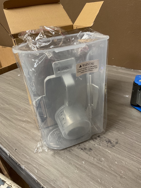 Photo 1 of TBMax Rice Storage Container 3 to 5 Lbs - Small Pet Dog Cat Food Container Dispenser with Easy Pouring Spout & Cup, Portable Cereal Container for Small Spaces, Travel, or Daily Use