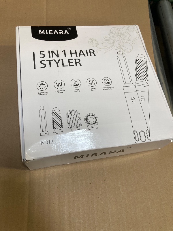 Photo 1 of MIEARA 5 in 1 Hair Air Styler, Ionic Hair Dryer Brush Hot-Air Curlers, Multi Hair Styler, Blow Dryer for Fast Drying Straightening Volumizing Curling Styling (Pink)