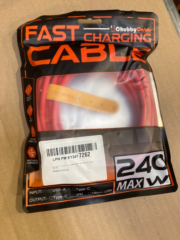Photo 1 of chubbycable Chubby 2.0 Fast Charging Cable Durable Soft Silicone USB C Cable 240W Extra Thick Charger Cord Compatible with iPhone 17-15 Series iPad, Red+Red, Type-C to Type-C, 19.6 FT