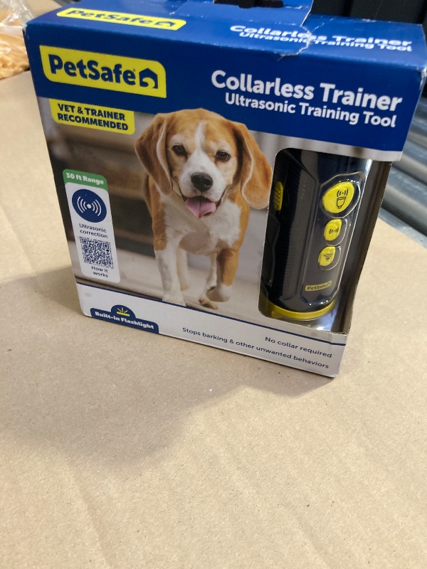 Photo 1 of PetSafe Collarless Trainer – Ultrasonic Bark Deterrent – Handheld Anti Bark Device – High-pitched Sound, Flashing Light and Variable Tone – Rechargeable Battery – Flashlight – Wrist Strap