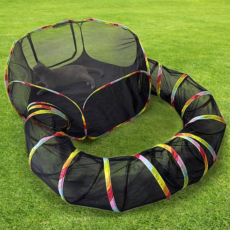 Photo 1 of Outdoor Cat Enclosure, Portable Cat Tents for Outside, Cage Free Outside Cat Playpen Pet Enclosure, Cat Tunnel Outdoor Playground for Indoor Cats & Small Animals