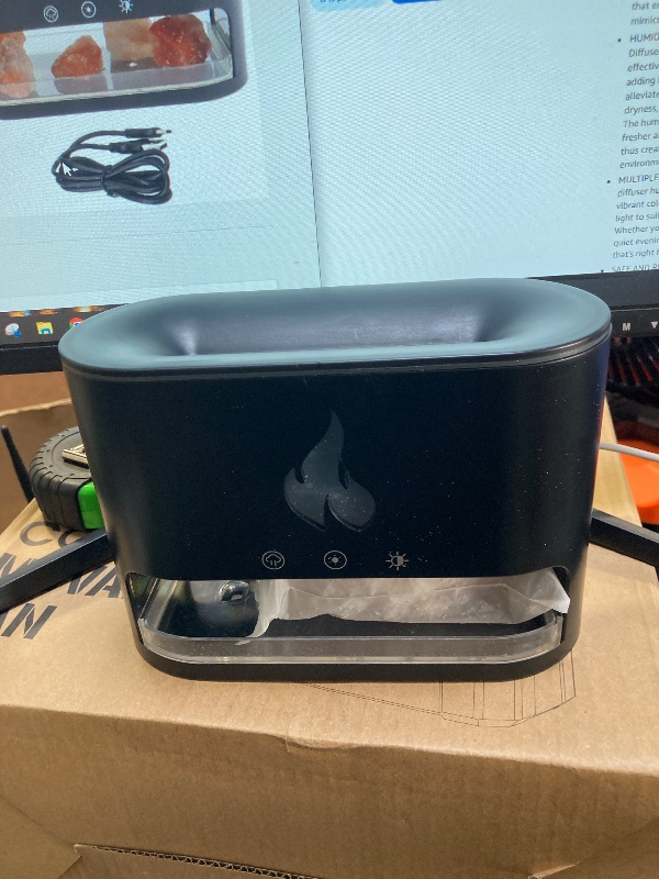Photo 1 of 250ml Flame Air Diffuser Humidifier, Essential Oil Diffuser, 7 Colors Flame Aromatherapy Diffuser for Home Use Office Use Gift
