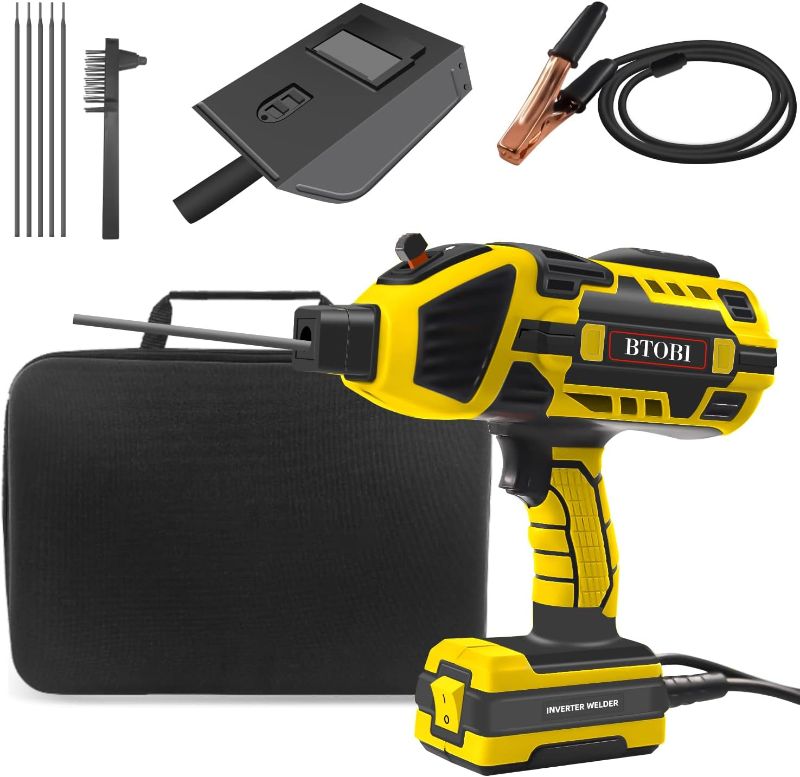 Photo 1 of Portable Welder Machine, 110V 20-120A ARC Welding Machine with IGBT Inverter, Hot Start & Anti-Stick, for 3/32" to 1/8" Rods, DIY Home Repair, Ideal Father's Day Gifts for Men, Dad, Husband (Yellow)
