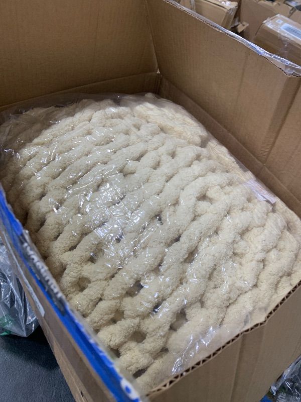 Photo 1 of Admitrack Chunky Knit Blanket Throw, 100% Hand Knit Chenille Throw Blanket for Sofa & Home Decor, Soft and Cozy Knitted Throw Blankets (Sage Green?51"x63")